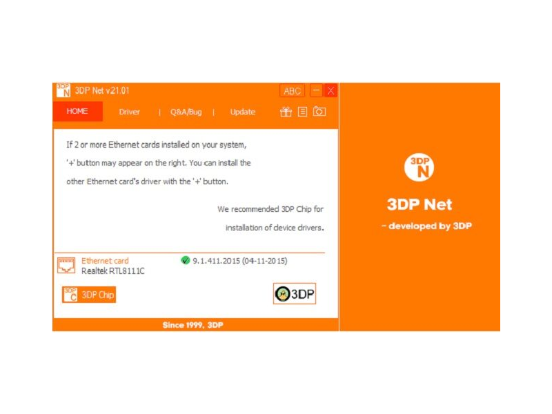 3DP Net -  Cài tự động các driver mạng offline