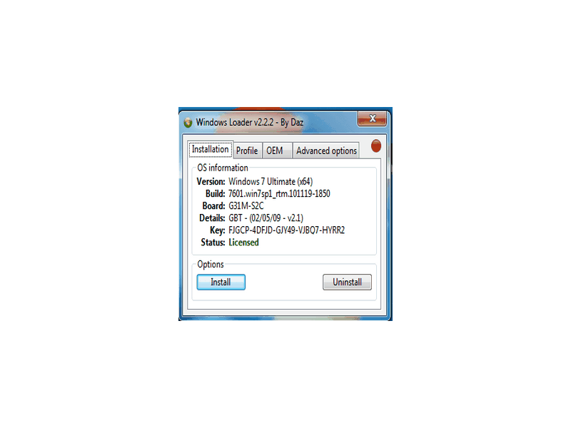 Windows 7 Loader 2.2.2 – bản quyền win 7